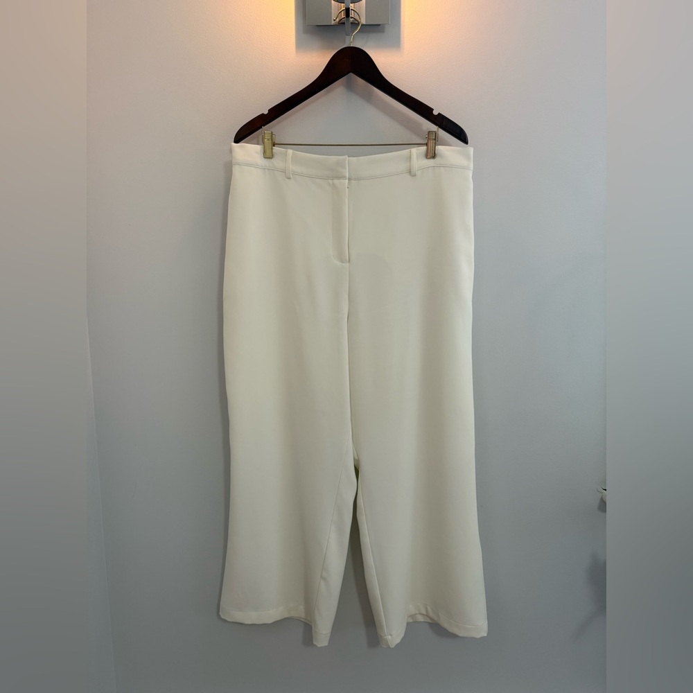 White wide-leg trousers
